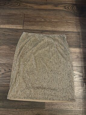 Ralph Lauren Gold Sequin Pencil Skirt